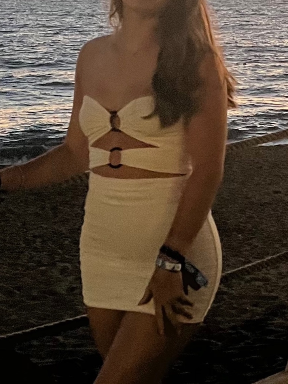 White Strapless Dress